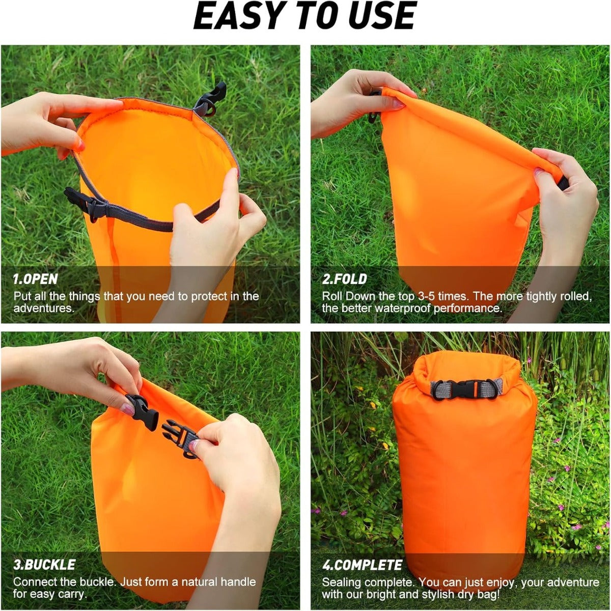 1pc Lightweight Waterproof Dry Sacks - Perfect for Boating, Kayaking, Hiking, Snowboarding and more