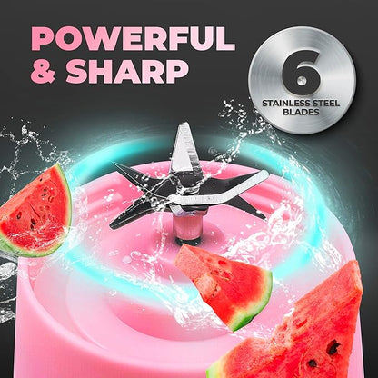Electric USB Juicer Blender - Pink