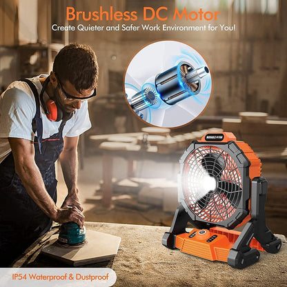 Rechargeable Fan with Light