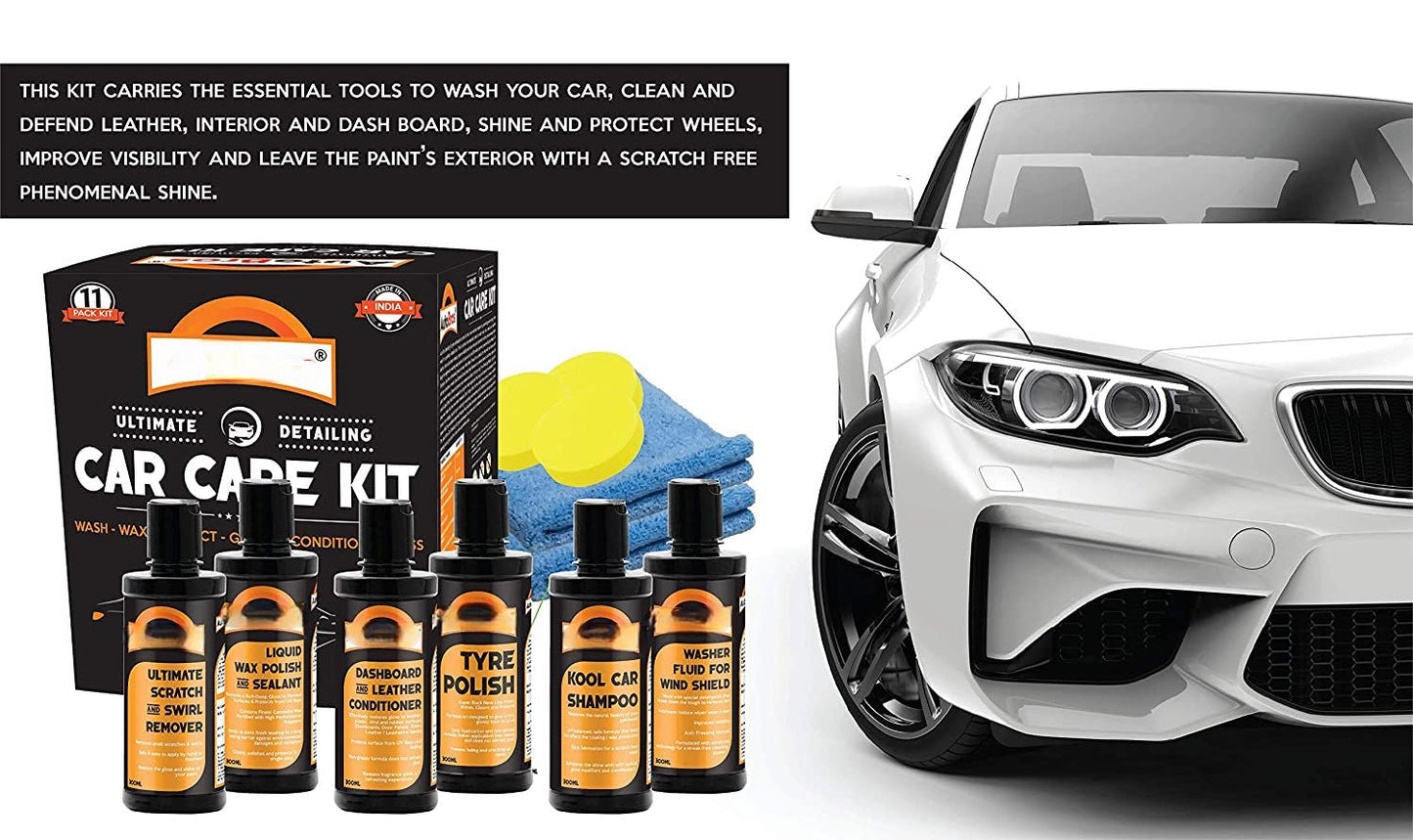 Auto Bros Car Care Kit- 11pcs