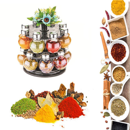 Spice Rack Round 16 Piece Set