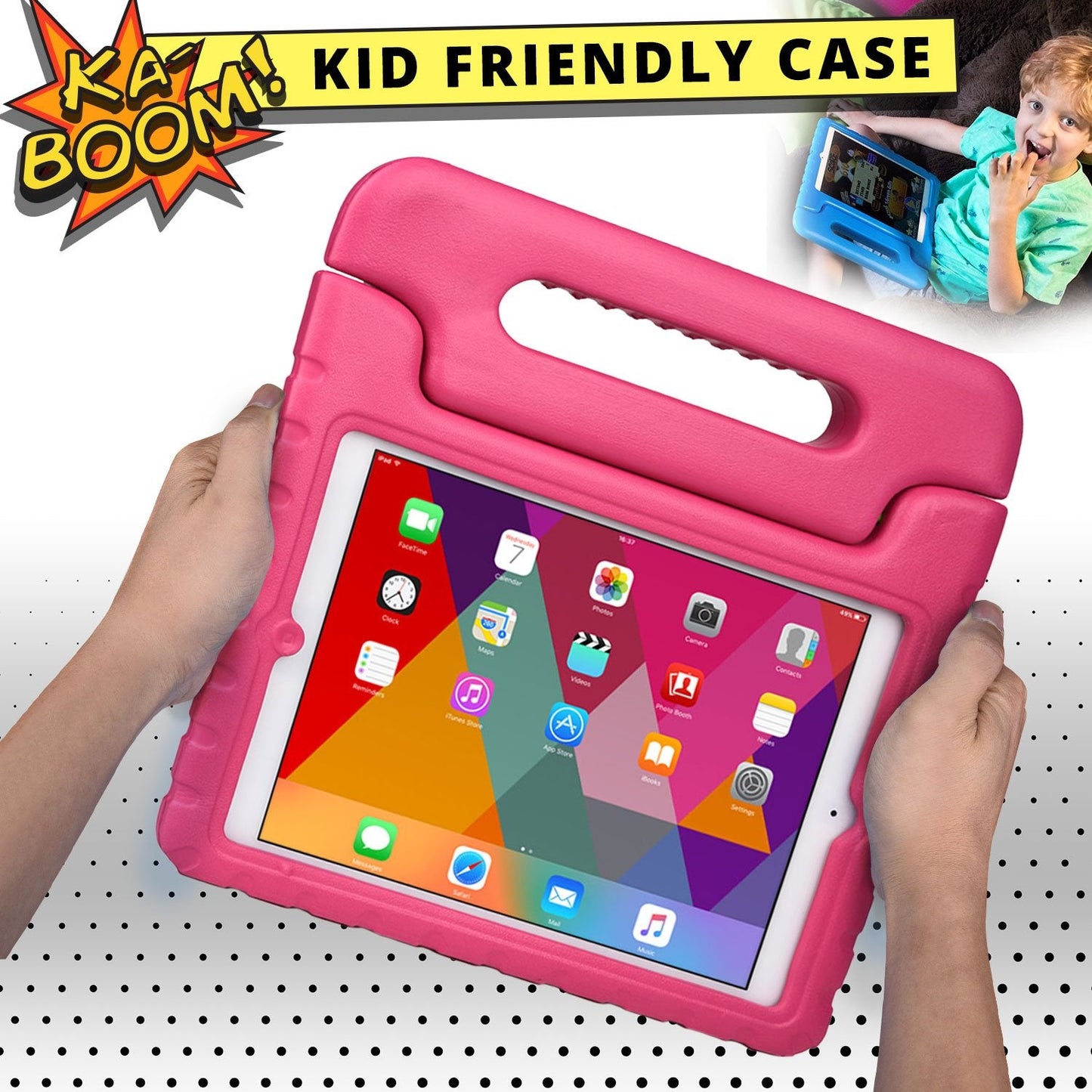 Tablet Kids Case - MINI 1/2/3/4 PINK/PURPLE-Pink-Series 2/3/4