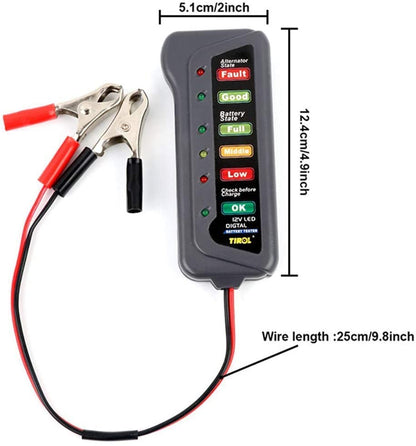 12V Digital Battery Alternator Tester