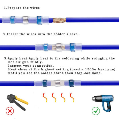 300PCS Solder Seal Heat Shrink Wire Connectors