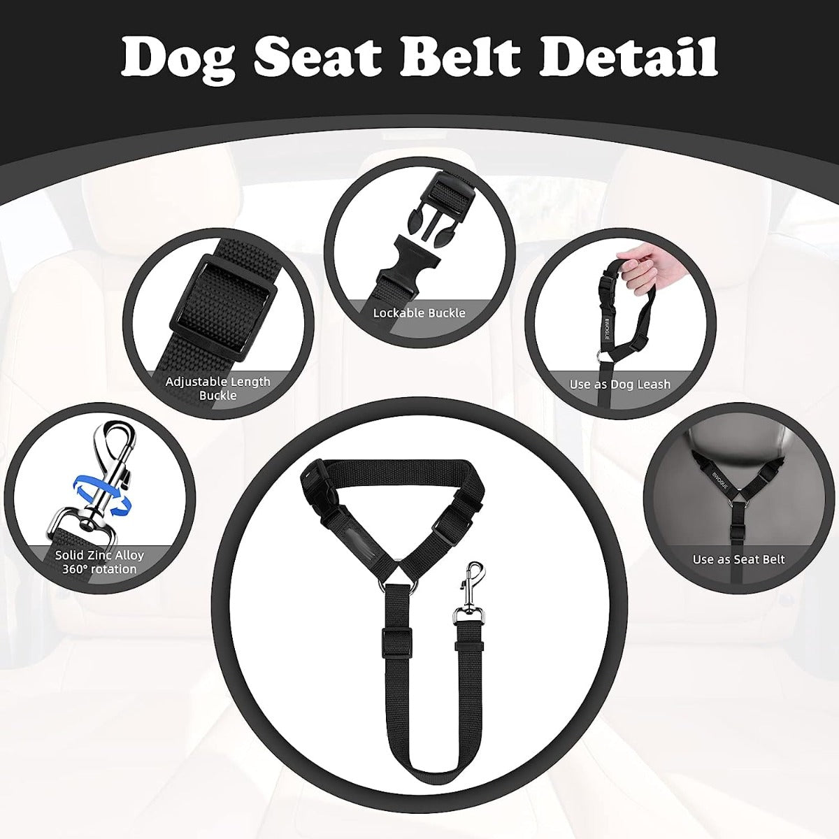 Dog Car Harness Seat Belt