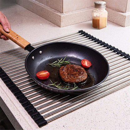 Roll-Up Dish Drainer Rack Kitchen Sink