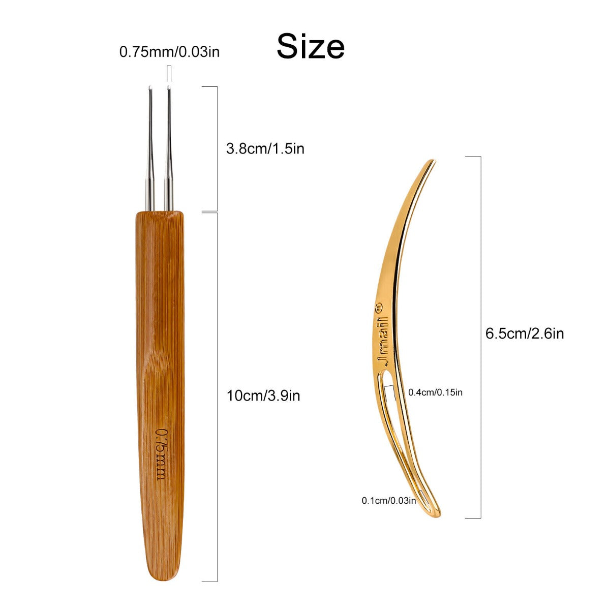5Pcs DIY Hook Bamboo Handle