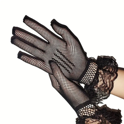 1 Pair Elegant Lace Short Gloves