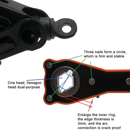 2 in 1 Universal Automotive Jack Ratchet Wrench