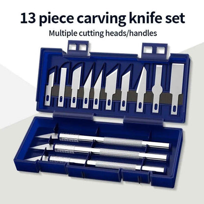 13Pcs Metal Carving Knife Set