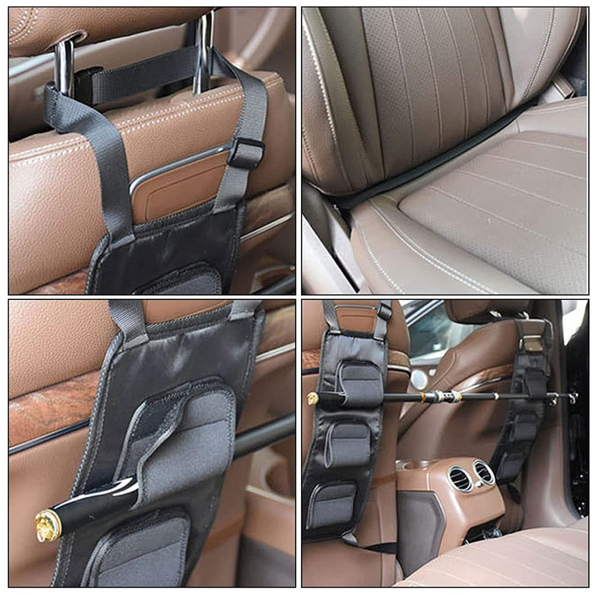 2 pcs / OPP Car Fishing Rod Holder & Straps - Perfect for Travel & Storage!