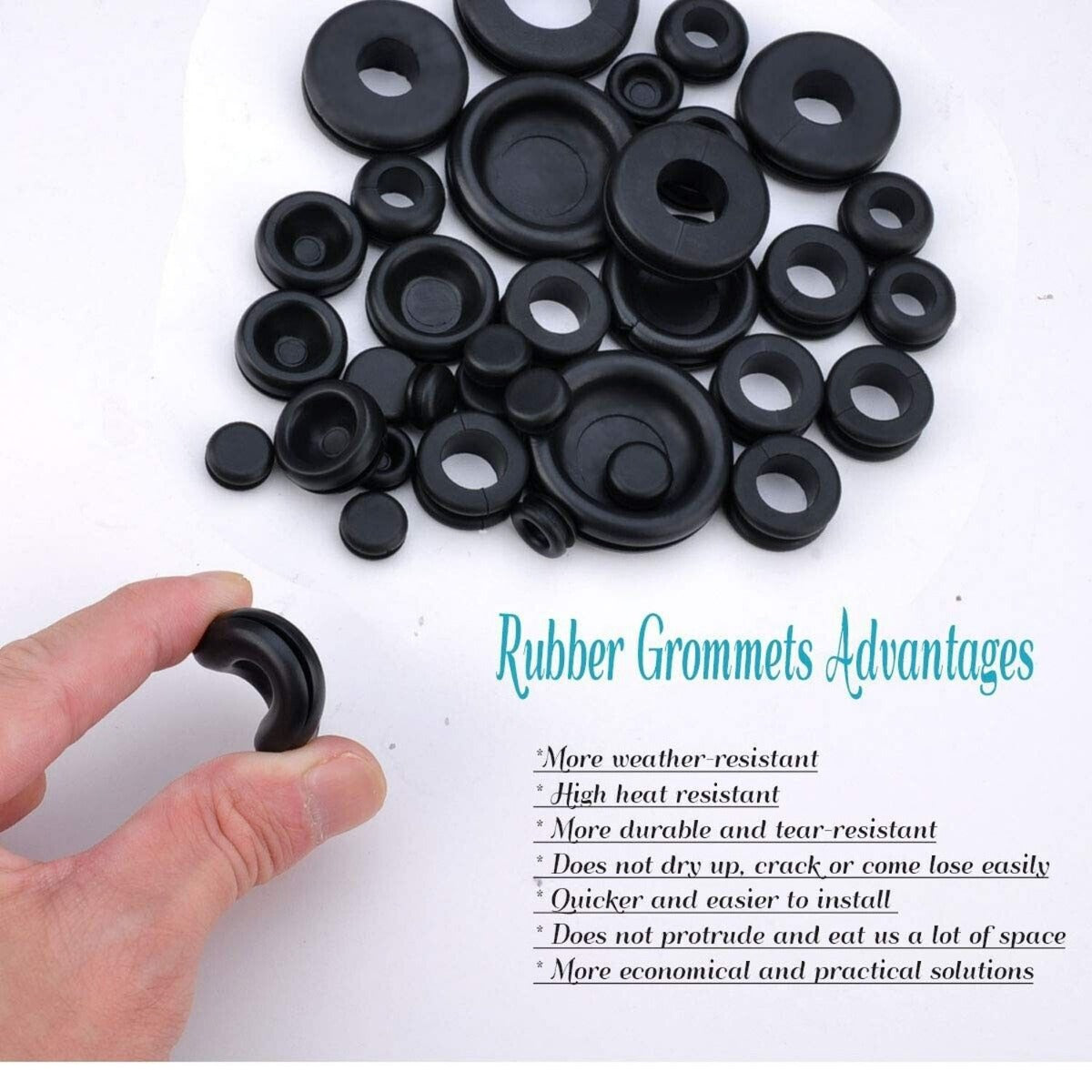 180pcs Rubber Grommet Set