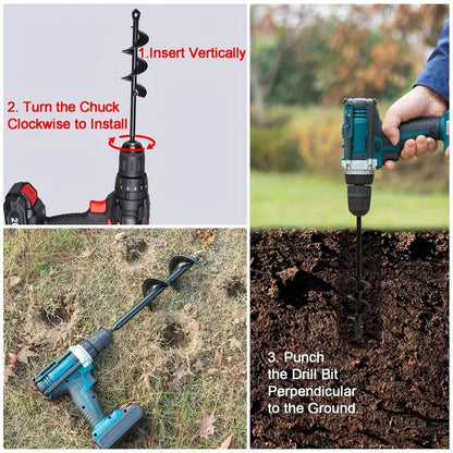 Garden Spiral Hole Drill Planter -6.6cm X 42cm