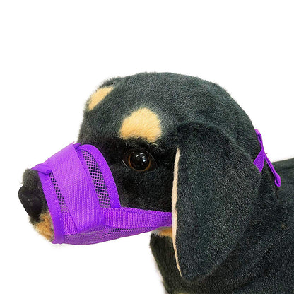 Dog Mask Mouth Muzzle -Purple-XL
