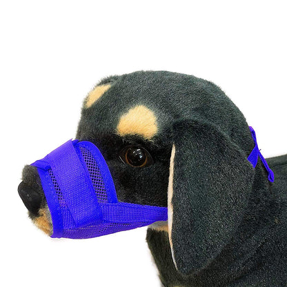 Dog Mask Mouth Muzzle -Blue-S