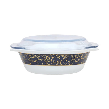 La Opal Glass Diva, Sovrana Collection, Opal Glass Dinner Set 35 Pieces-ANASSA BLUE