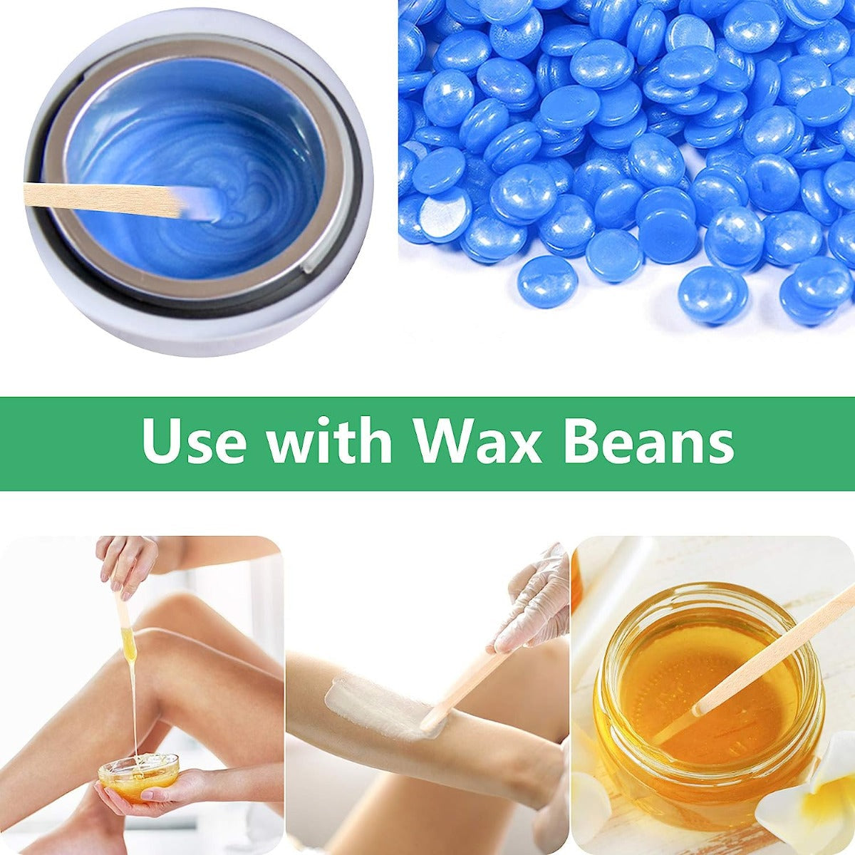 100PCS Wooden Wax Sticks