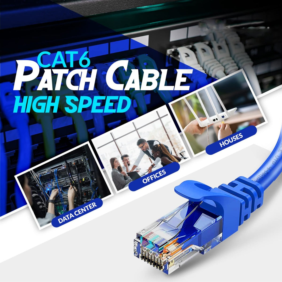 RJ45 CAT6e/CAT6 Ethernet LAN Cable 33FT/10M