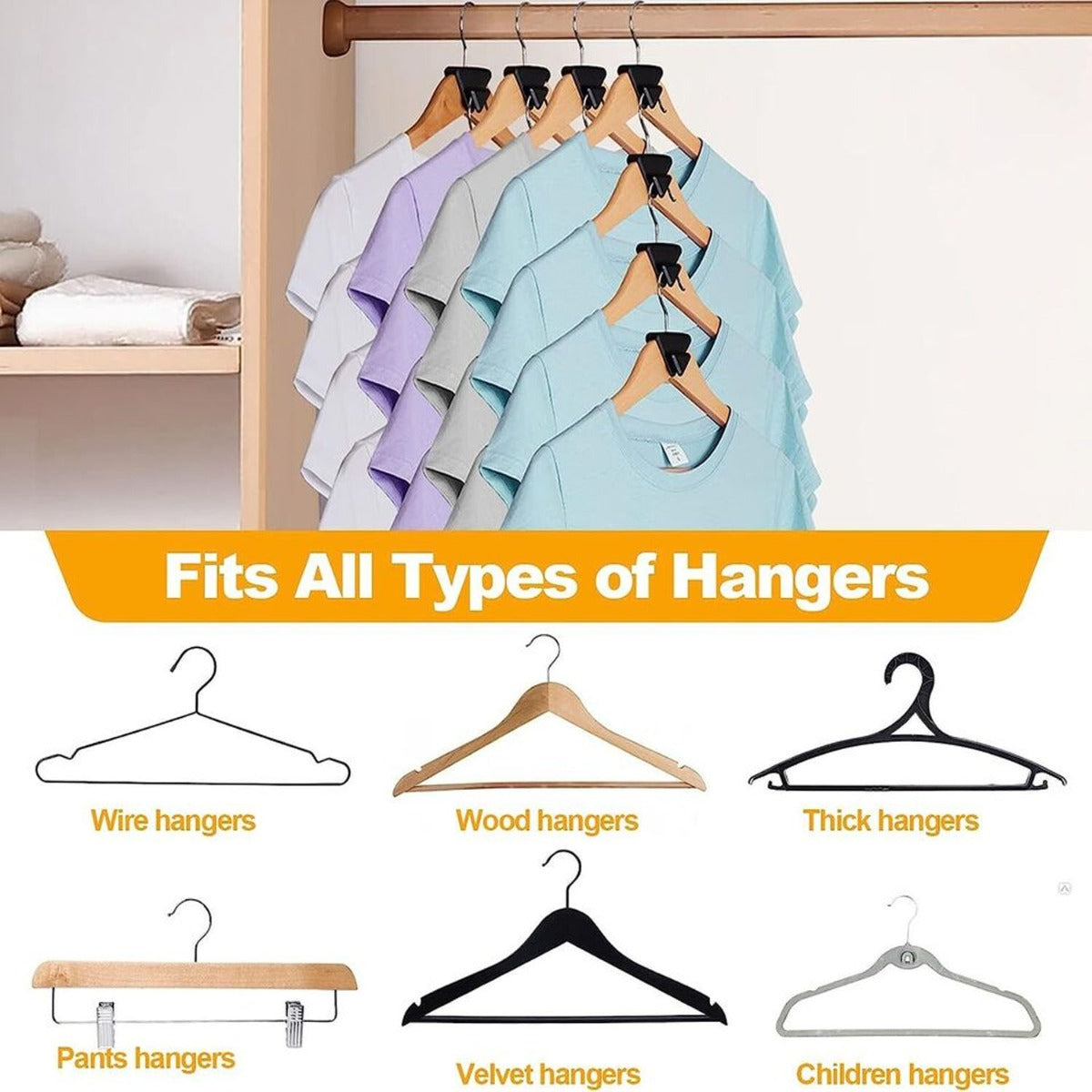 18PCS Clothes Hanger Connector Hooks