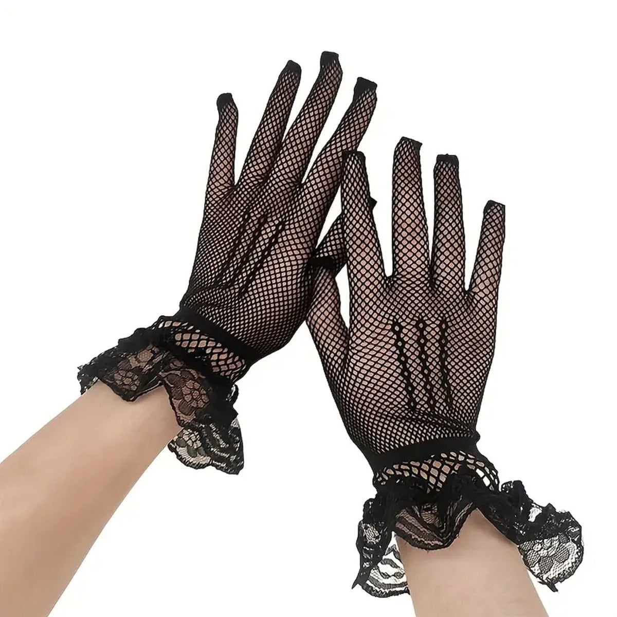 1 Pair Elegant Lace Short Gloves