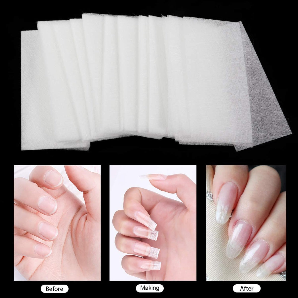 10 Pieces Fiberglass Nail Extension