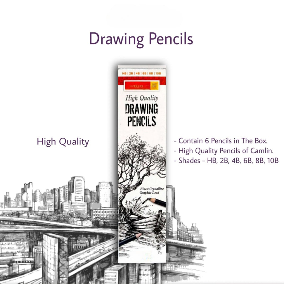 Kokuyo Drawing Pencil Set of 6pcs