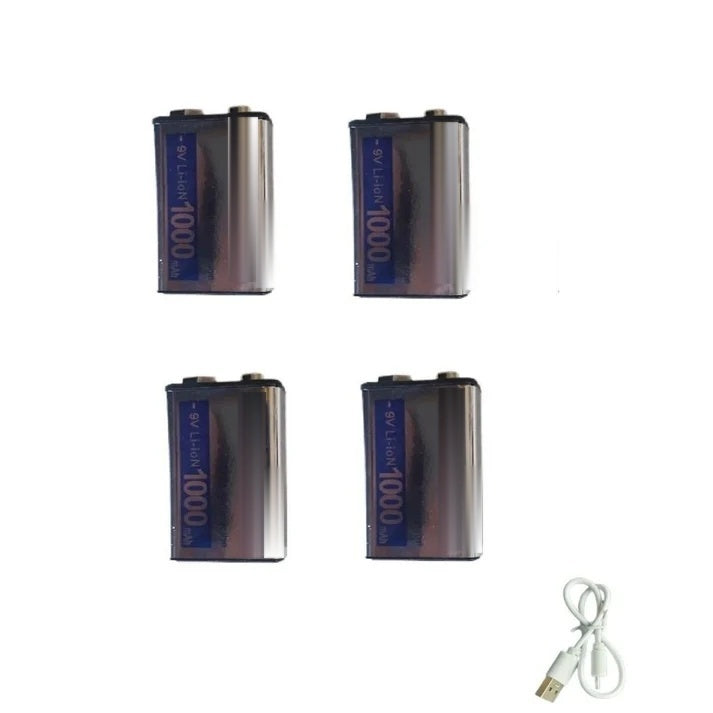 1000mAh 9V Rechargeable Battery 4 Pcs