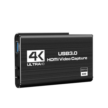 Audio Video Capture Card, 4K HDMI USB 3.0 Capture Adapter, 1080P 60fps Portable Video Converter for Gaming, Live Broadcast, Video Recording, Game Capture Card