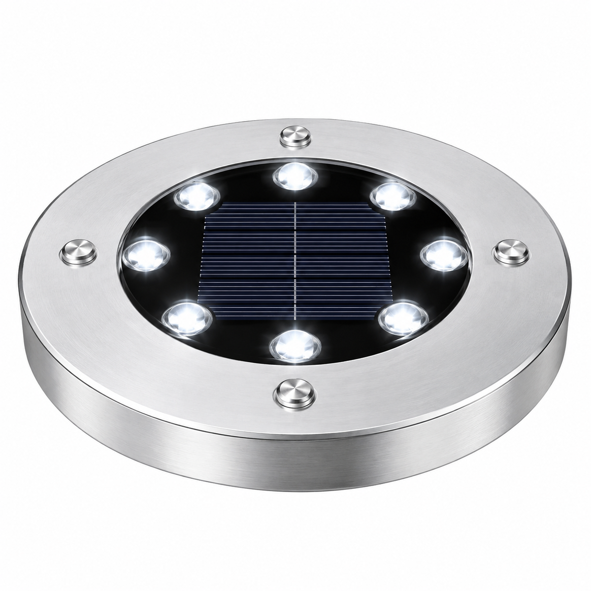 4Pcs LED Solar Powered In-Ground Lights - cool white