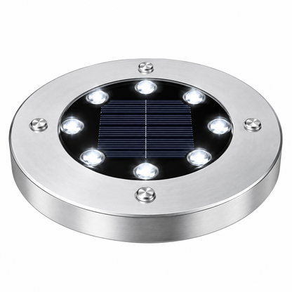 4Pcs LED Solar Powered In-Ground Lights - cool white