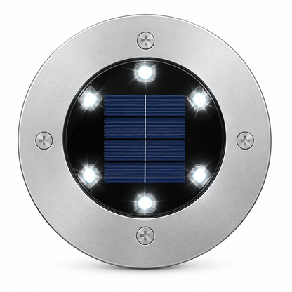 4Pcs LED Solar Powered In-Ground Lights - cool white