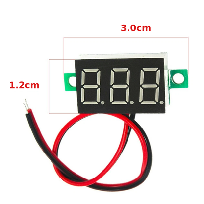 Mini Digital Voltmeter DC 2.5-30V 0.28 Inch LED Display 3-Wire Voltage Tester Meter