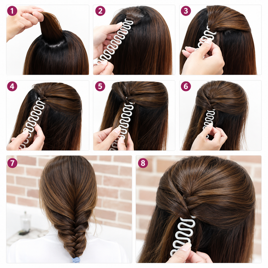 Effortless Hair Styling with Hair Twist Styling Bun Maker Braider Roller Hook for Women and Girls