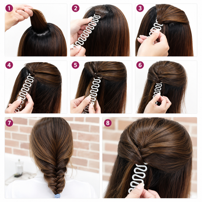 Effortless Hair Styling with Hair Twist Styling Bun Maker Braider Roller Hook for Women and Girls