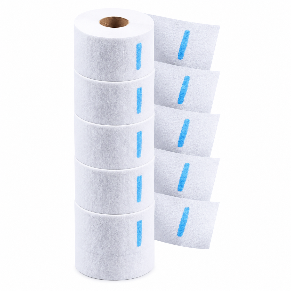 Disposable Barber Neck Strips For Hair Cutting, Salon WHITE 5 Roll/Pack