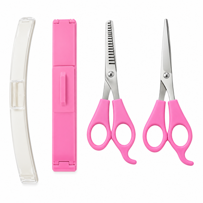DIY Home Haircut Kit with Scissors & Leveling Clips, 4 Pcs