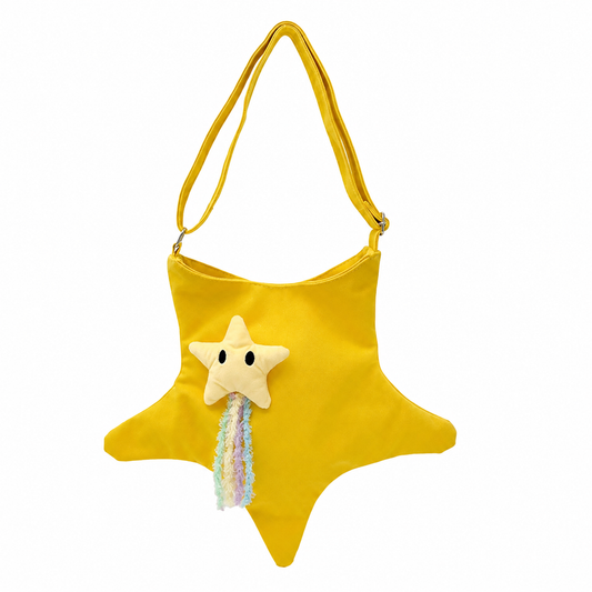 1pc Star Shaped Body Bag, Multi-functional Canvas Shoulder Bag
