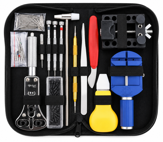 Watch Repair Tool Set, Case Opener Spring Bar Strap Link With Carrying Pouch