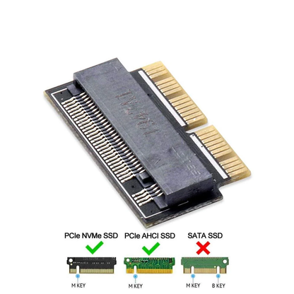 M.2 NVME/AHCI SSD Convert Adapter (Mid 2013 to 2017 Ultra-Thin Laptops)