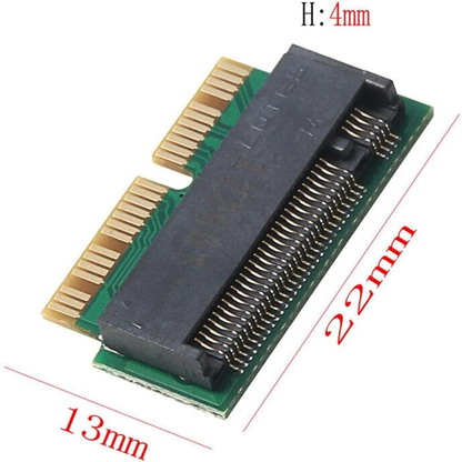 M.2 NVME/AHCI SSD Convert Adapter (Mid 2013 to 2017 Ultra-Thin Laptops)