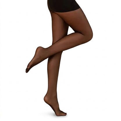 High Waist Semi-Sheer Footed Pantyhose