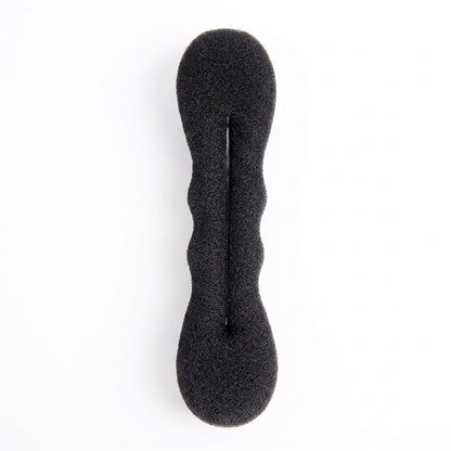 Bun Maker Sponge Plastic Loop Curly Hairbands Hairstyle LARGE BLACK