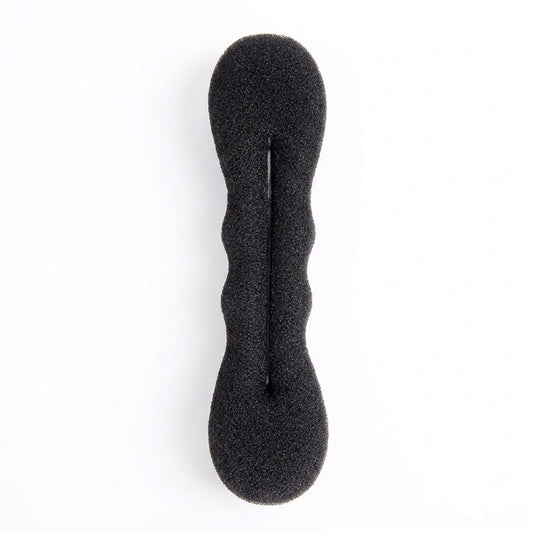 Bun Maker Sponge Plastic Loop Curly Hairbands Hairstyle LARGE BLACK