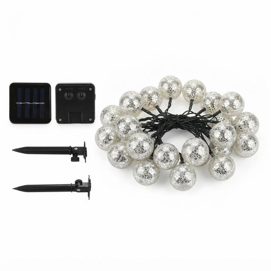 Solar Power LED Globe String Lights