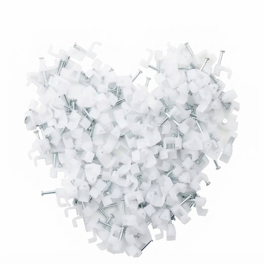 100 Cable Wire Clips, 7mm