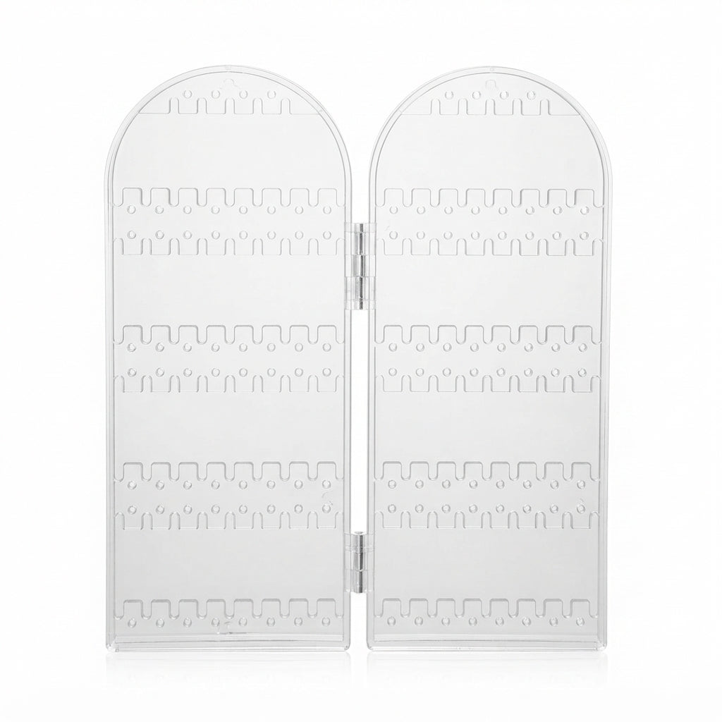 2 Doors Large Capacity Foldable Jewelry Display Stand