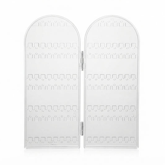 2 Doors Large Capacity Foldable Jewelry Display Stand