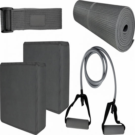 Yoga Set 5 in 1, Mat Block Strap Kit