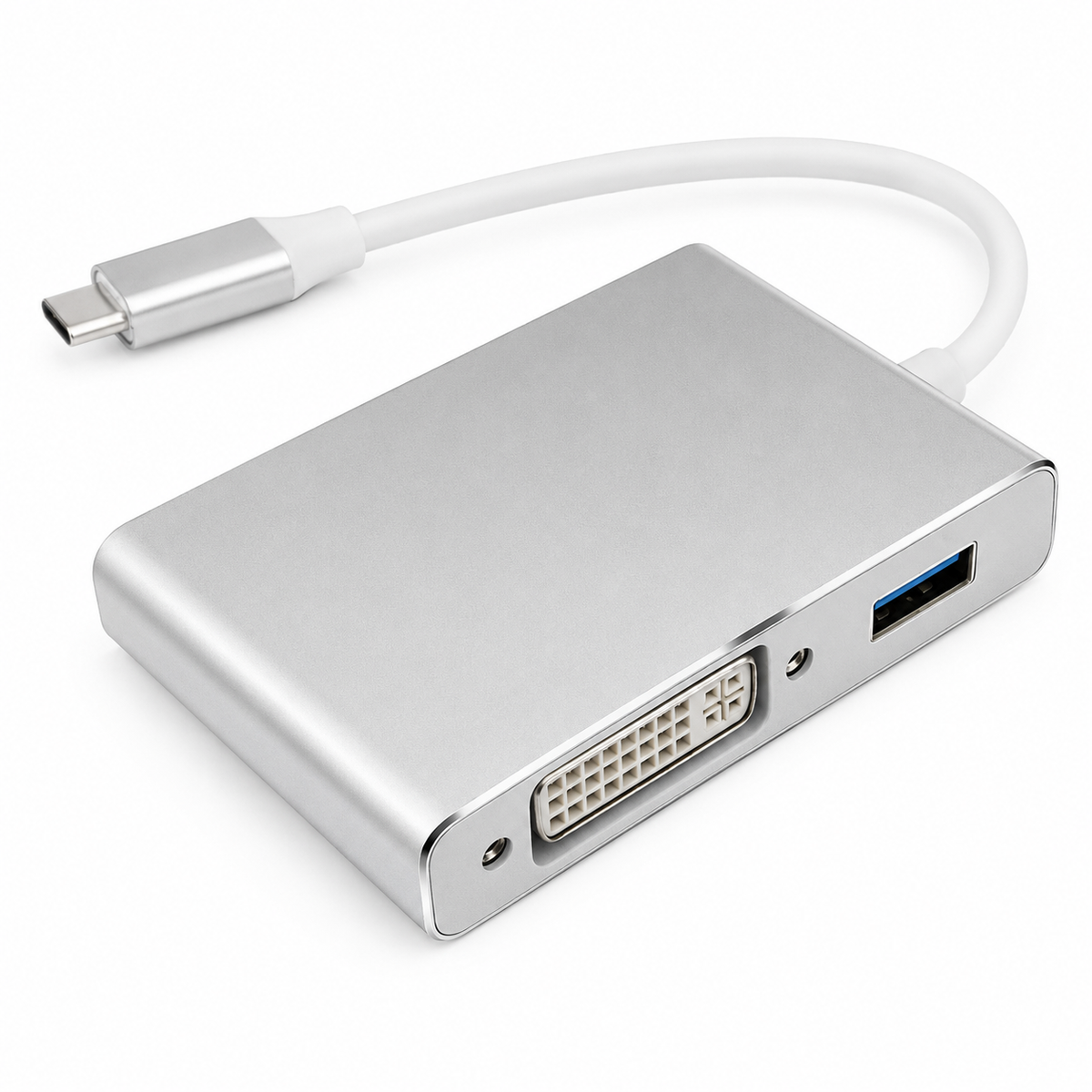 Type-C to DVI HDTV VGA Multiport Display Adapter