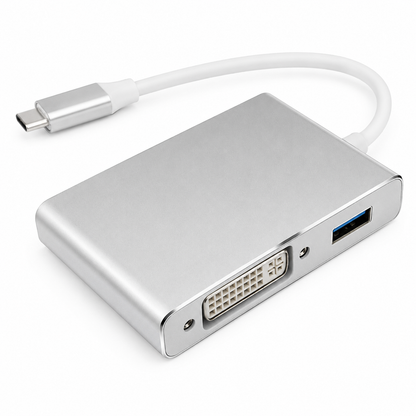 Type-C to DVI HDTV VGA Multiport Display Adapter